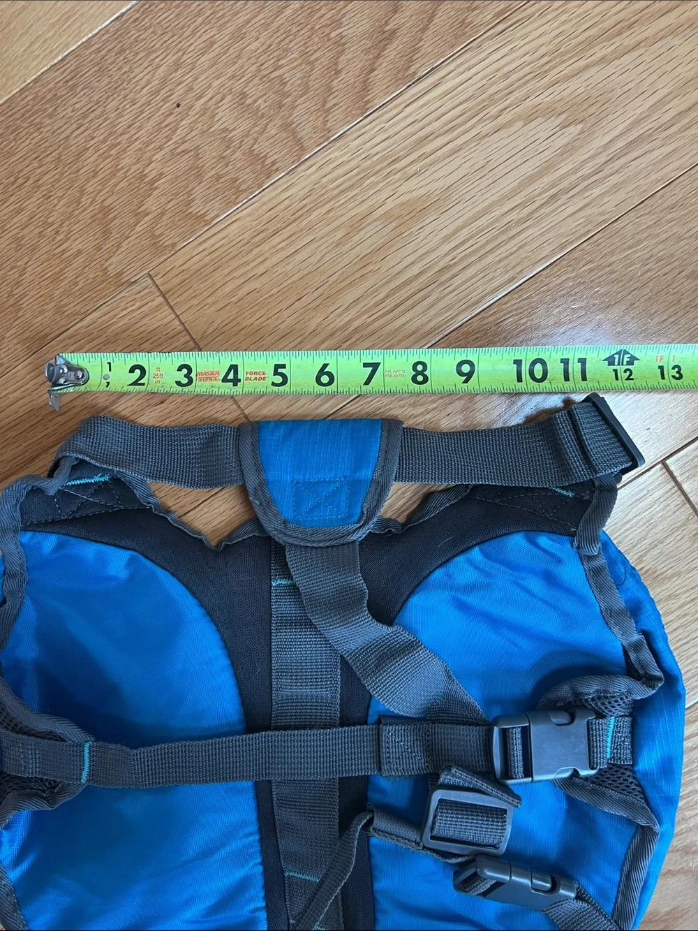 Outward Hound Aqua and Teal Dog Pack Harness Black Straps reflective strip